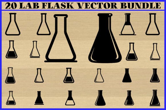 20 Lab Flask Vector Bundle