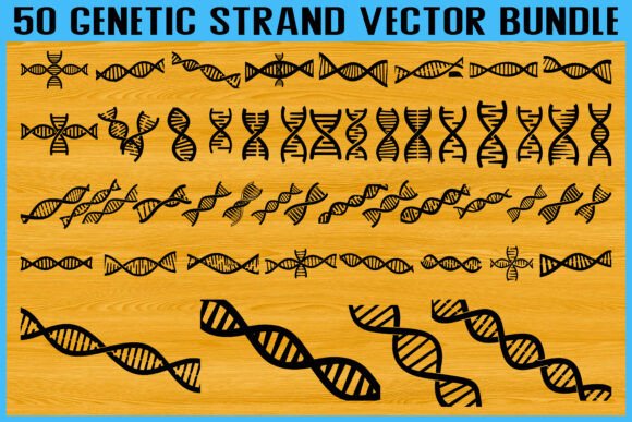 50 Genetic Strand DNA Vector Bundle: A Practical Resource for Science Communication and Visual Design