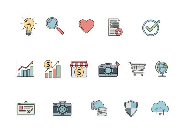 Business Marketing Line Icons Set: A Modern Design Solution for Digital and Print Projects