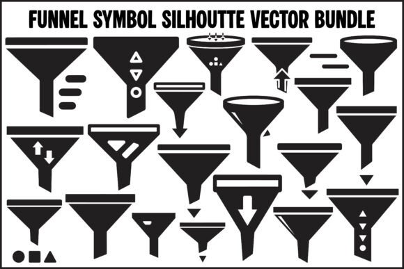 Funnel Symbol Silhouette Vector Bundle