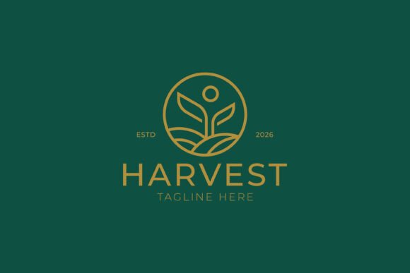 Harvest Logo Farm Field Agriculture