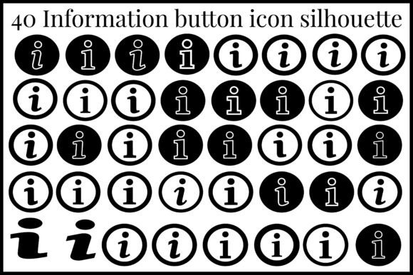 Information Icon Silhouette Set – 40