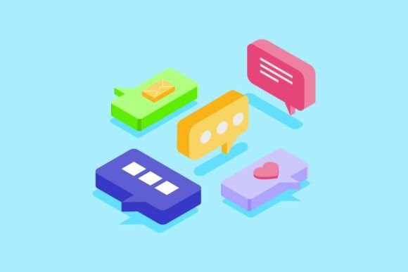 Isometric Speech Bubbles