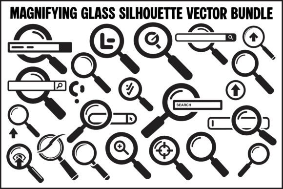 Magnifying Glass Silhouette Icon Vector: A Design Asset for Clarity, Functionality, and Universal Communication