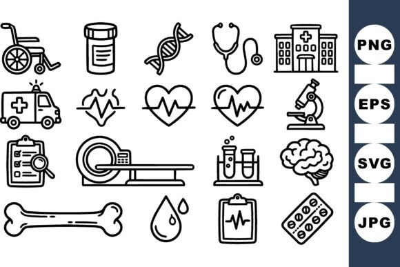 Medical Health Icons Set: Clear, Consistent Visuals for Healthcare Communication