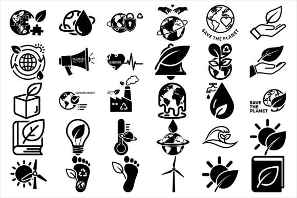 Modern Climate Awareness Icons