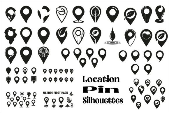 Modern Location Pin Silhouettes2