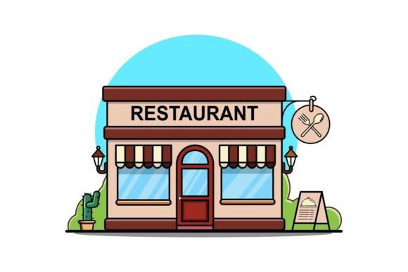 Restaurant Building Icon: A Modern Design for Every Need