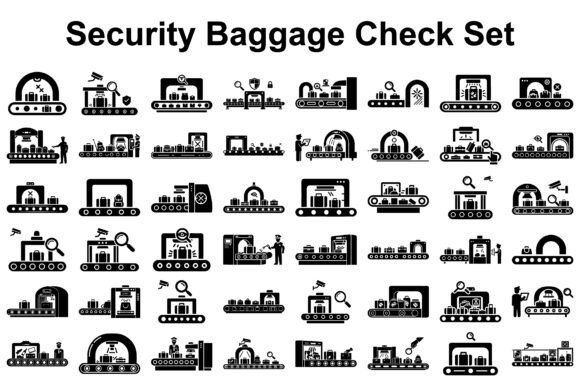 Security Baggage Checkpoint Silhouette