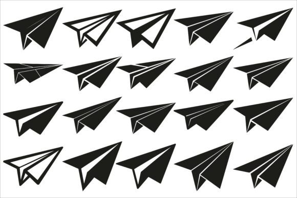Simple Black Airplane Icon Symbol Vector