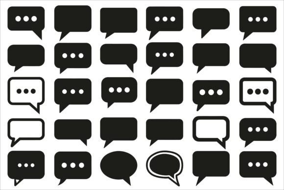 Simple Speech Bubble Message Box Vector