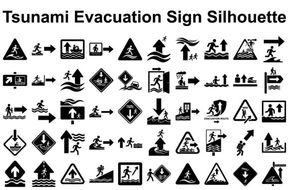 Tsunami Evacuation Sign Silhouettes: Why Scalable, Professional Graphics Matter for Safety and Clarity