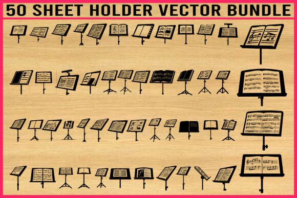 Why the 50 Sheet Holder Music Stand Vector Bundle Is a Must-Have for Designers and Educators